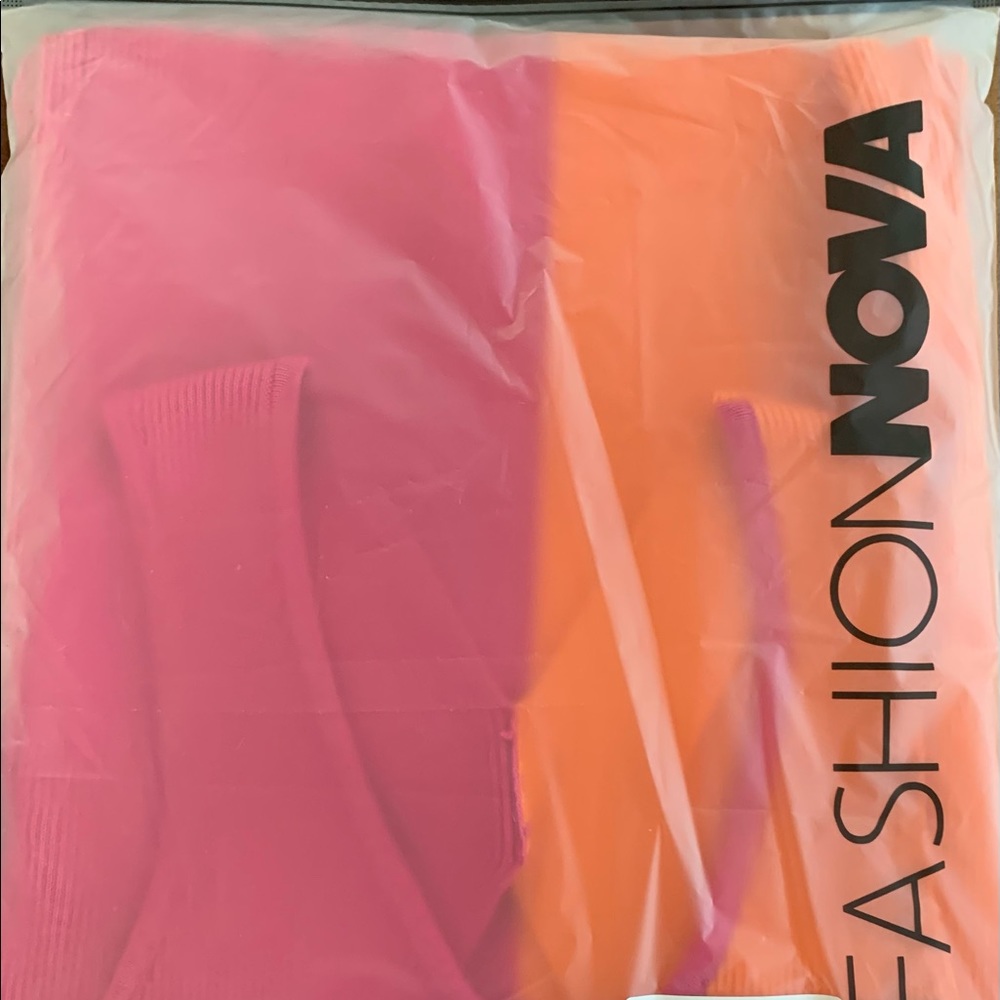 Pink and Orange Midi Dress - Picture 4 of 7